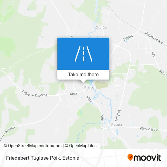 Карта Friedebert Tuglase Põik