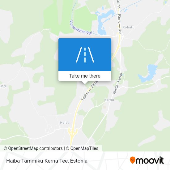 Haiba-Tammiku-Kernu Tee map