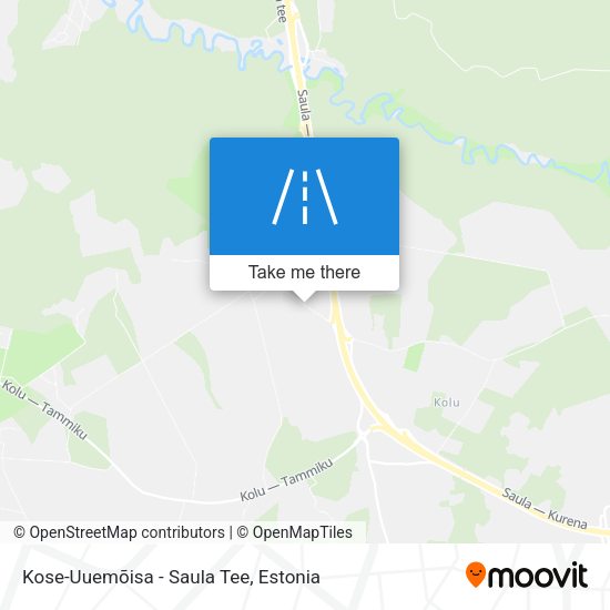 Kose-Uuemõisa - Saula Tee map