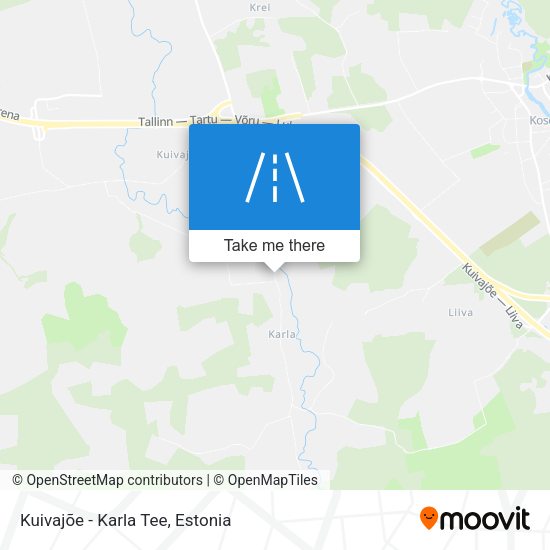 Kuivajõe - Karla Tee map