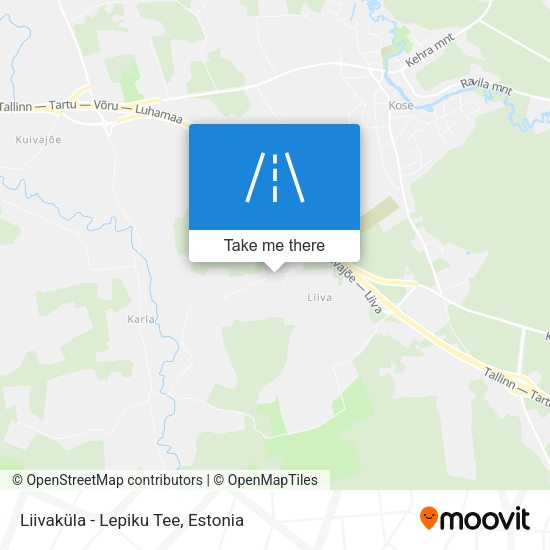 Liivaküla - Lepiku Tee map