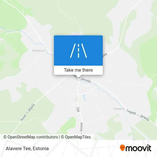 Alavere Tee map