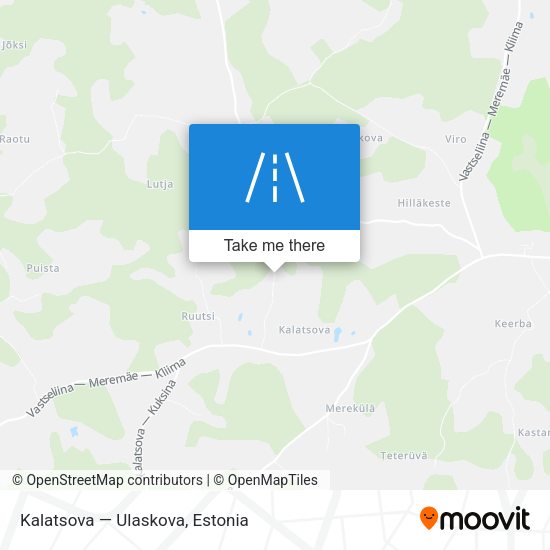 Kalatsova — Ulaskova map