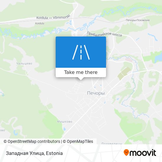 Карта Западная Улица