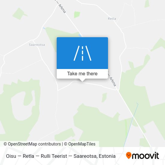 Oisu — Retla — Rulli Teerist — Saareotsa map