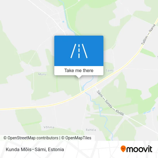 Карта Kunda Mõis–Sämi