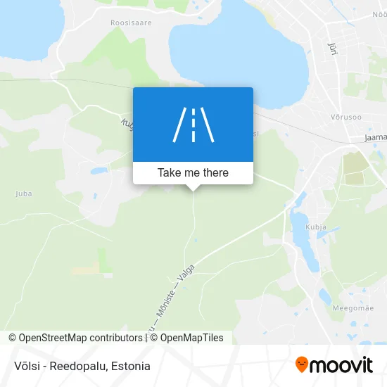 Карта Võlsi - Reedopalu