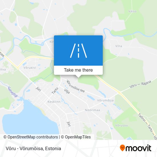 Võru - Võrumõisa map