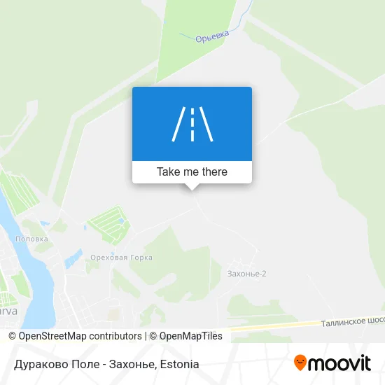 Карта Дураково Поле - Захонье