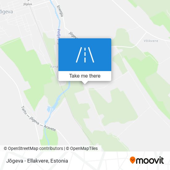 Карта Jõgeva - Ellakvere