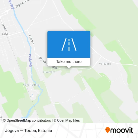 Карта Jõgeva — Tooba