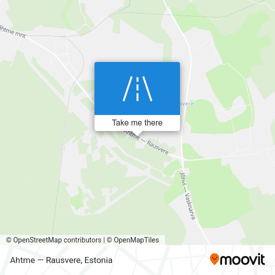 Ahtme — Rausvere map