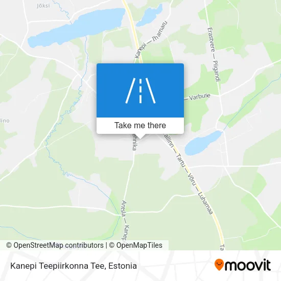 Карта Kanepi Teepiirkonna Tee