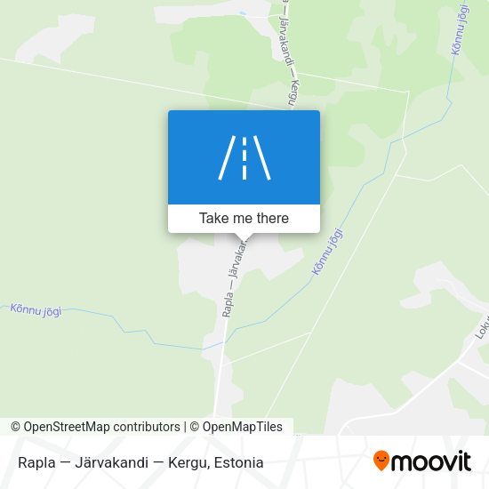 Rapla — Järvakandi — Kergu map