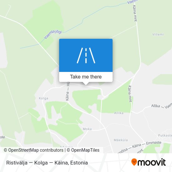 Ristivälja — Kolga — Käina map