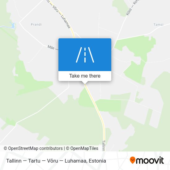 Tallinn — Tartu — Võru — Luhamaa map