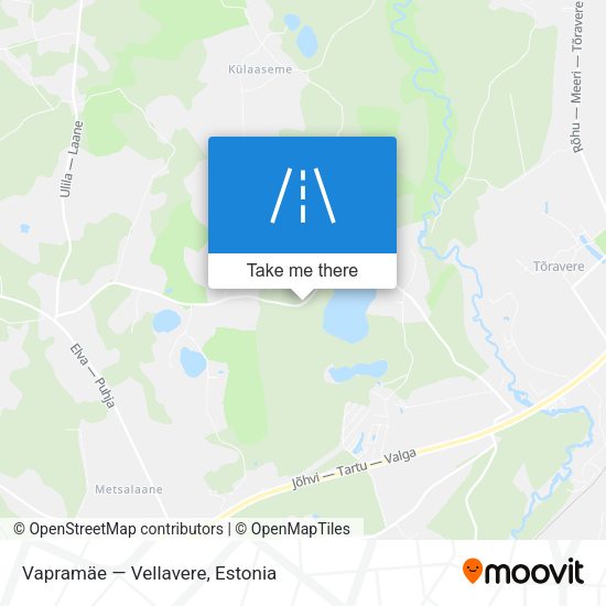 Vapramäe — Vellavere map