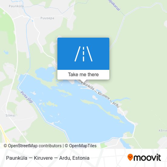 Paunküla — Kiruvere — Ardu map