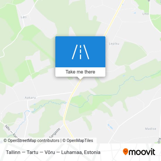 Tallinn — Tartu — Võru — Luhamaa map