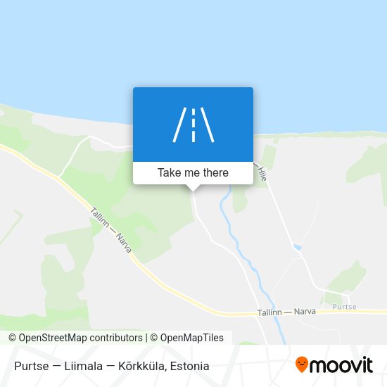 Purtse — Liimala — Kõrkküla map
