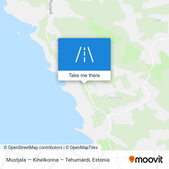 Mustjala — Kihelkonna — Tehumardi map