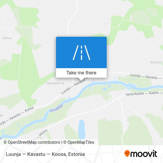 Luunja — Kavastu — Koosa map