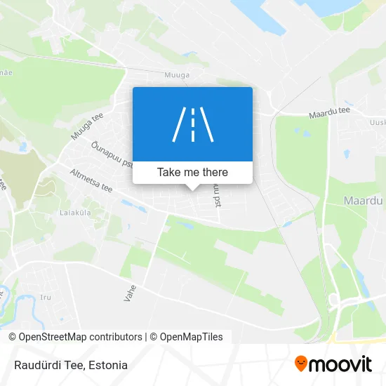 Raudürdi Tee map