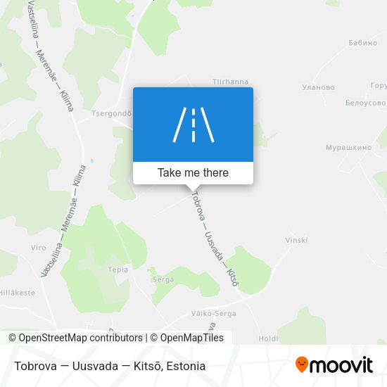 Tobrova — Uusvada — Kitsõ map