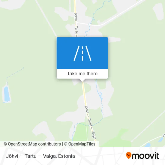 Карта Jõhvi — Tartu — Valga