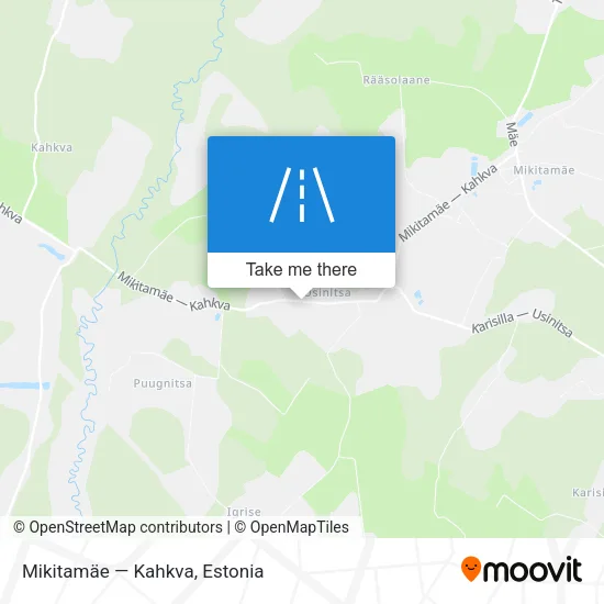 Карта Mikitamäe — Kahkva
