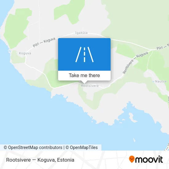 Карта Rootsivere — Koguva