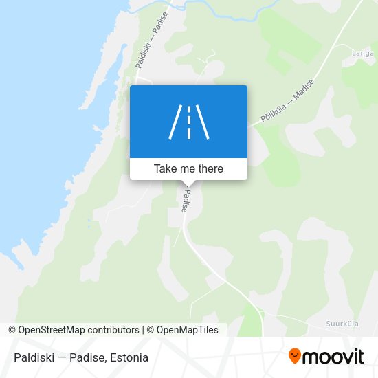 Paldiski — Padise map