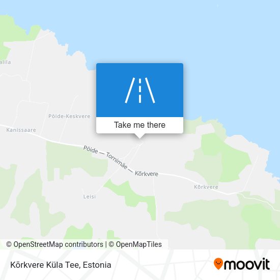 Kõrkvere Küla Tee map