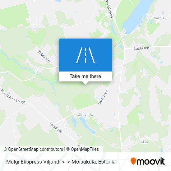 Mulgi Ekspress Viljandi <--> Mõisaküla map