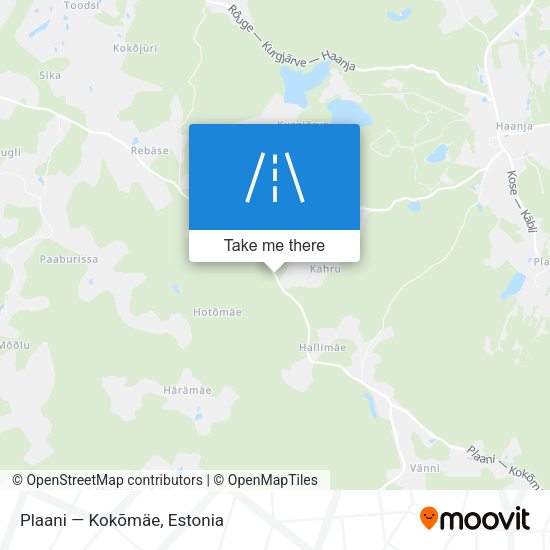 Plaani — Kokõmäe map