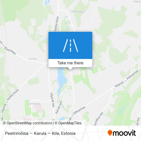 Peetrimõisa — Karula — Kile map