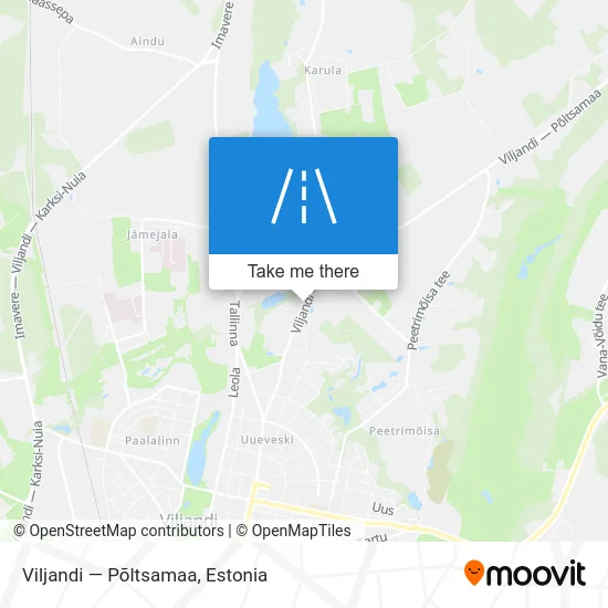 Карта Viljandi — Põltsamaa