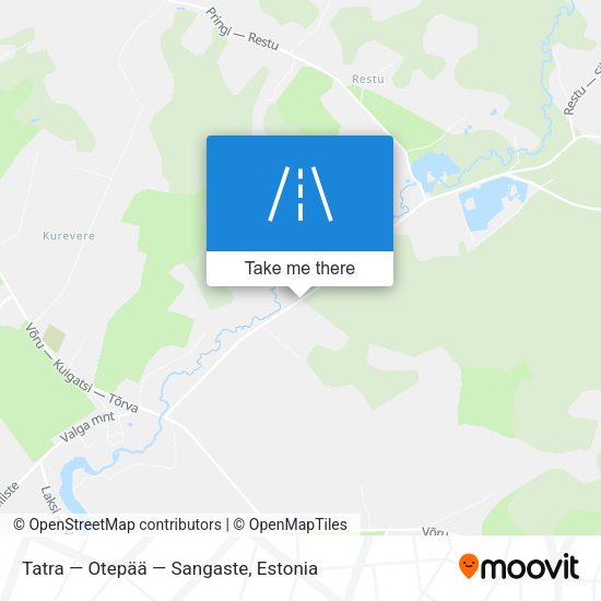 Tatra — Otepää — Sangaste map