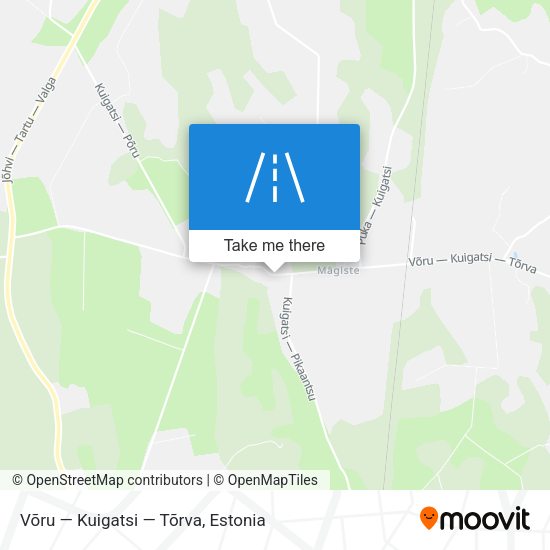 Võru — Kuigatsi — Tõrva map