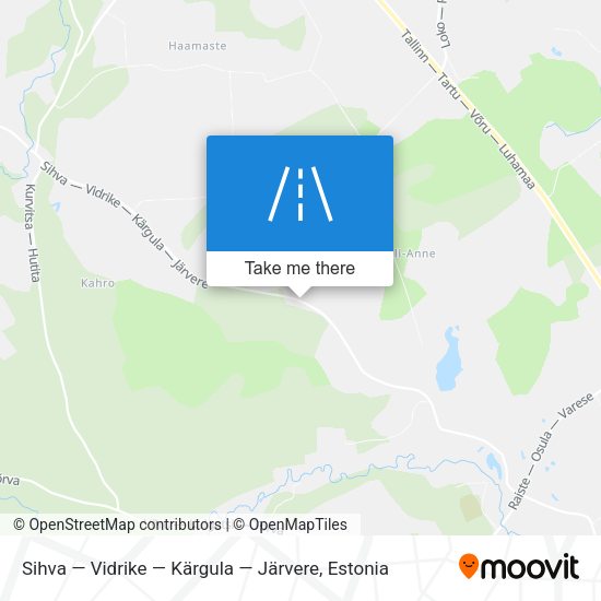 Sihva — Vidrike — Kärgula — Järvere map