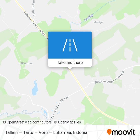 Tallinn — Tartu — Võru — Luhamaa map
