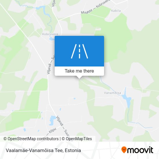 Vaalamäe-Vanamõisa Tee map