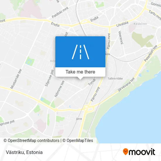 Карта Västriku