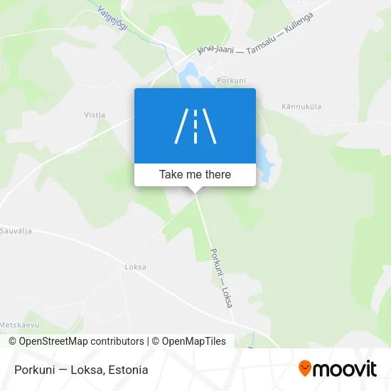 Карта Porkuni — Loksa