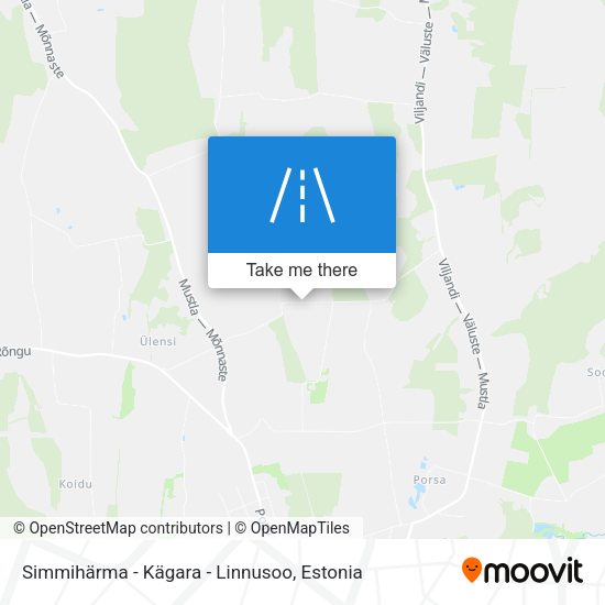 Simmihärma - Kägara - Linnusoo map
