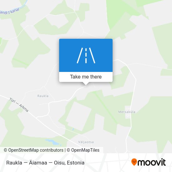 Raukla — Äiamaa — Oisu map