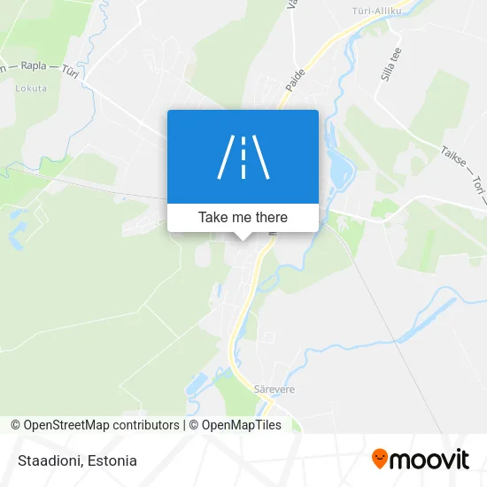 Карта Staadioni