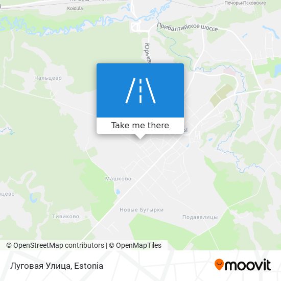 Карта Луговая Улица