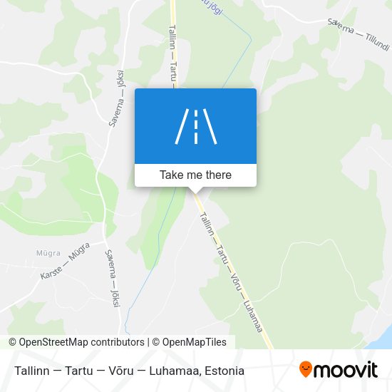 Tallinn — Tartu — Võru — Luhamaa map