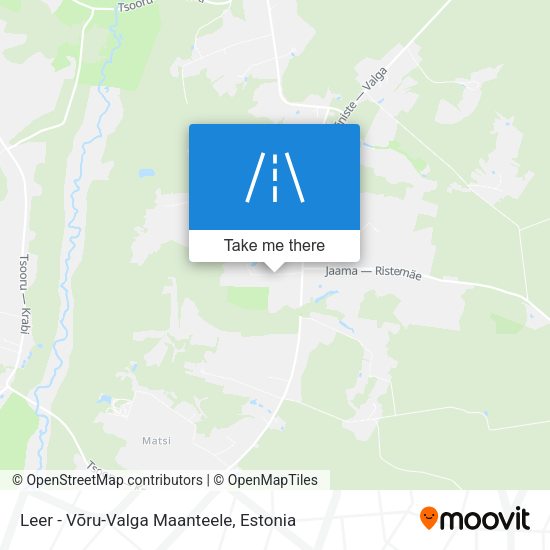 Leer - Võru-Valga Maanteele map